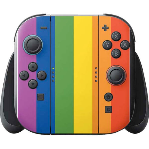 Vertical Rainbow Flag Nintendo Switch 2 (2025) with Joy-Con Skin